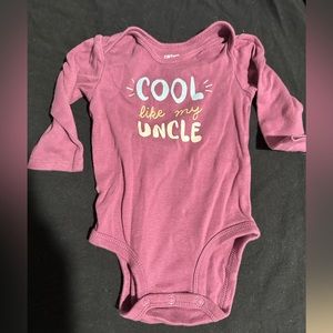Carters Purple Uncle Onesie